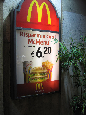 Big Mac Meal in Italy